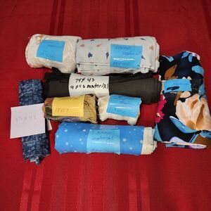 Scrap Fabric Lot Quilting Sewing Craft Remnants Mixed Prints Rolls Floral Used